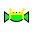 green candy wrapper with crown of gold